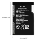 ノキアの携帯電話のためのBL5Cのリチウム イオン充電電池