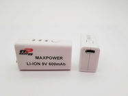 9V 550mAh USBのリチウム イオン充電電池UN38.3 MSDS IEC 500のサイクル寿命