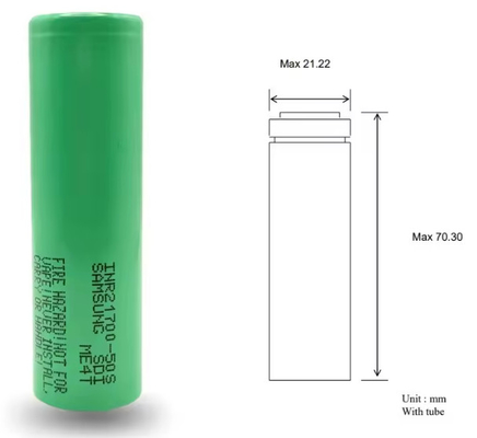 本格格A 21700 高排水21700 リチウム電池 3.6V 5000mAh INR21700-50S マックス 45A 放電