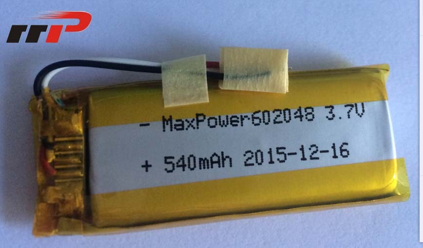 540mAh 602048 リチウム ポリマー電池高温 UL のセリウム IEC