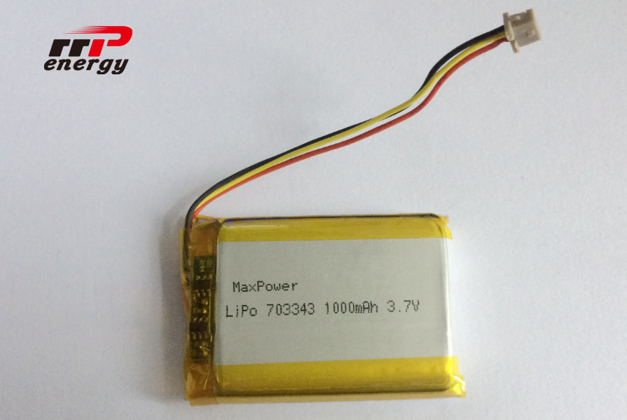 ポリマー高い発電のLipo電池703343 1000mAh 3.7V高温BIS UN38.3