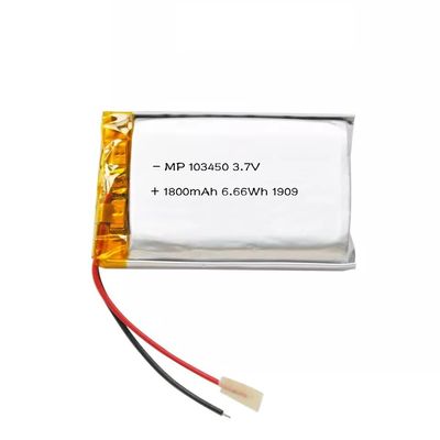 103450 1800mAh 3.7Vの高い発電のLipo電池のパックのリチウム ポリマー電池細胞