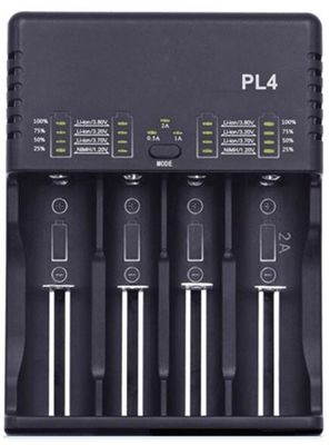 リチウムLCD充電器の速いSpped LiFePO4 NIMH NICAD 4スロットABS材料