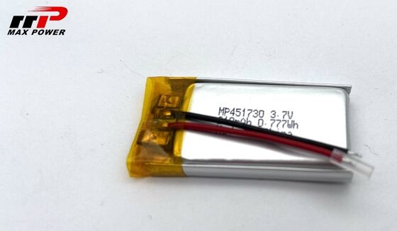 451730HP 210mAh 3.7V リポリマー バッテリー 音声レコーダー