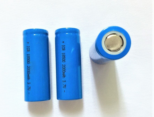 INR18500 リチウムイオン電池 2000mAh 高容量3.7V リチャージ可能なリチウムイオン電池